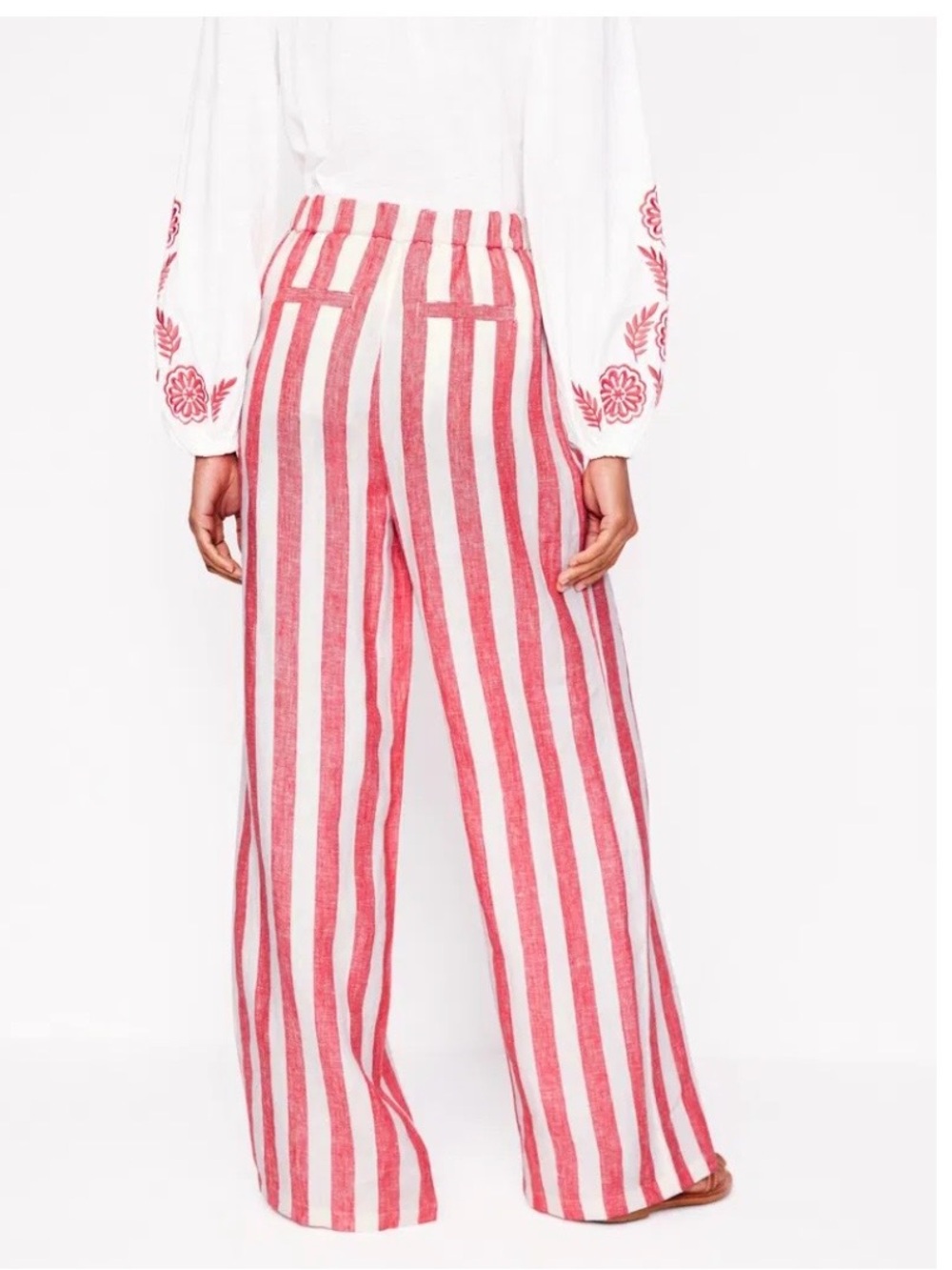 NWT Boden Dulwich Linen Trousers Size 4R - Picture 3 of 7